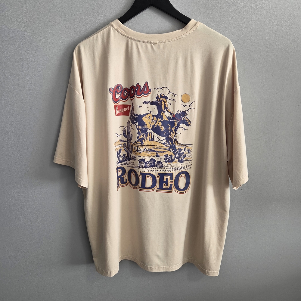 Coors Banquet Oversized Graphic Rodeo Tee | XL